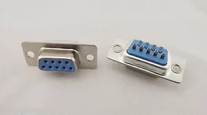10x DB9 D-SUB 9 Pin RS232 Serial Female Socket PCB Solder Type Connector PC Use - Picture 1 of 6