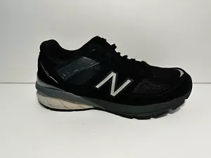 Women’s New Balance 990v5 Made in USA Sz 7.5 Black Suede Sneakers W990BK5 990 - Photo 1/10