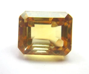 Pieza de corte esmeralda citrino amarillo 11,46 quilates 13,78x11,09x9,44 mm - Imagen 1 de 4
