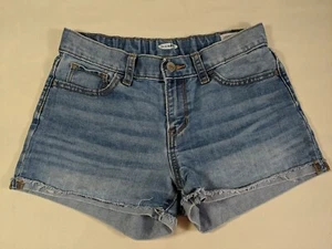 OLD NAVY Girl's Light Wash Adjustable Waist Cuffed Jean Short-Shorts size 14 - Picture 1 of 12