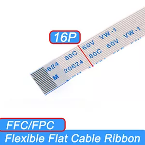 Cinta de cable plano flexible FFC adelante/reverso paso de 16 pines 0,5 mm/1,0 mm AWM 2062 - Imagen 1 de 3