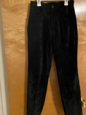 Pantalones de gamuza de cuero Brandon Thomas talla 8 negros Foto 1 de 2