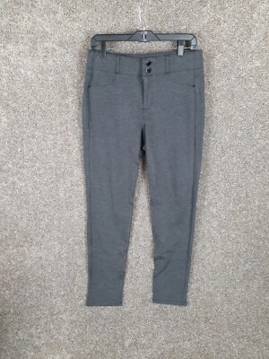 Apt. Pantalones ajustados de punto 9 Ponte para mujer 10P gris pequeño tiro medio elásticos informales Foto 1 de 4