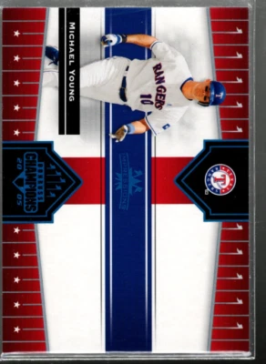 A7945- 2005 Donruss Champions Impressions Blue #308 Michael Young /100 - NM-MT - Image 1 of 2