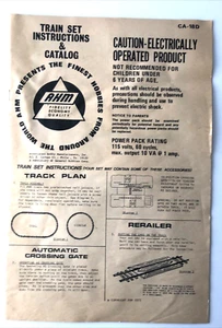 VTG 1973 AHM train set instructions & Catalog with Price List on back - Picture 1 of 4