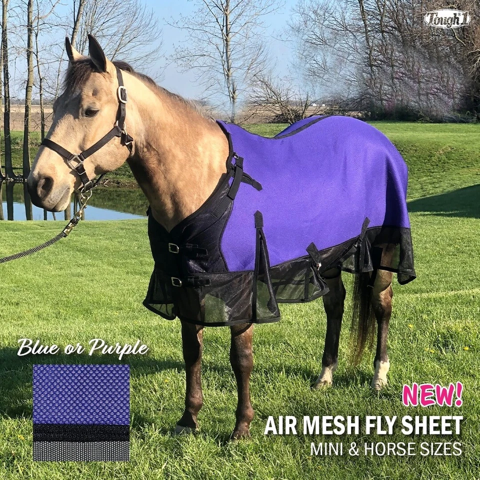 Sábana mosca caballo - Tela malla aire - Azul real o púrpura - Tallas 60" a 84" Foto 1 de 4