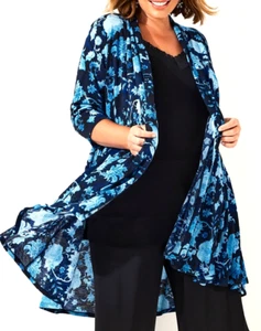 TS TAKING SHAPE plus size S / 16 Shades Of Blue Cardigan cardi jacket cardy NWT - Picture 1 of 3