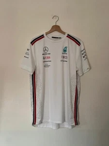 Mercedes AMG Petronas F1 Official Team T-Shirt Tee White Men's 2024 - Size Large - Picture 1 of 7