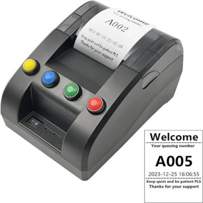 Take a Number Printer Thermal Printer Ticket Machine with Receipt Ticket Roll - Image 1 of 4