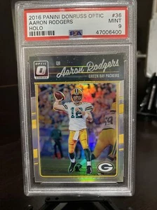 2016 Panini DONRUSS OPTIC HOLO AARON RODGERS #36 PSA 9 MINT, Green Bay PACKERS! - Picture 1 of 6
