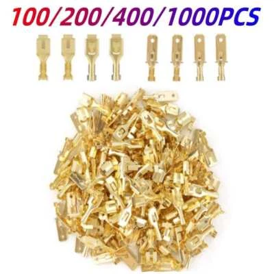 Spade公头母头压接连接器电线端子6.3毫米美国100-1000件 — 第 1/4 张图片