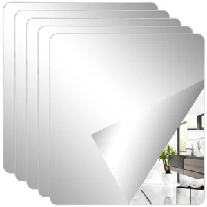 4 Pcs Self-adhesive Mirror Tiles Bathroom Mirrors for - Picture 1 of 11