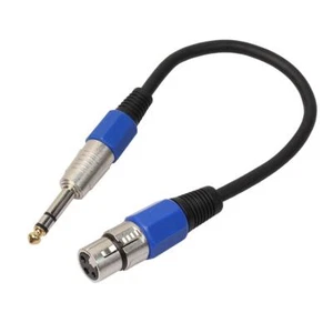 5Pcs 3P XLR Female Jack to 1/4 6.35mm Male Plug Stereo Microphone Adapter Cable - Afbeelding 1 van 3
