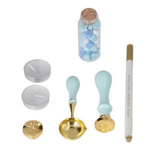 Wax Sealing Stamp Set Stamp Fire Paint Wax Spoon Candle Pen Set For Wedding . - Picture 1 of 23