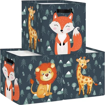 Clastyle Box “Cute Animals” - Small Nursery, Shelf, Toy Basket - Image 1 of 4
