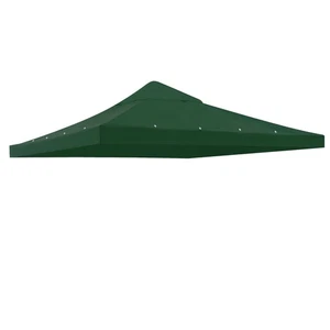 10' 1-Tier Gazebo Canopy Top Replacement 200g/sqm UV Cover Outdoor Patio Green - Foto 1 di 8