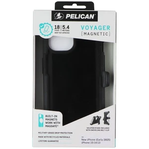 Pelican Voyager Case Und Holster Für MagSafe Für Apple iPhone 15/14/13 - Schwarz - Bild 1 von 2