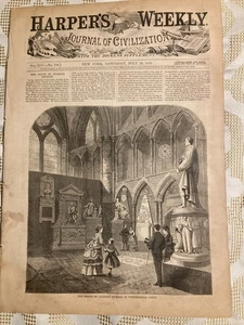 Charles Dickens Grave, July 23, 1870, Harper's Weekly, complete issue - Bild 1 von 6