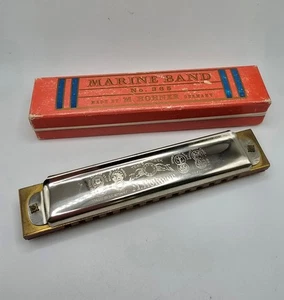 Banda Marina M. Hohner Vintage Nº 365 armónica en caja original ¡BONITA! - Imagen 1 de 7