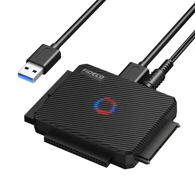 FIDECO USB 3.0 zu SATA IDE Adapter Konverter 2,5 3,5 Zoll HDD SSD 12V Netzteil - Bild 1 von 4