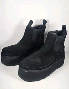 Botas Chelsea Ugg Neumel Plataforma Reino Unido Talla 8 | EU 41 | Negras - Imagen 1 de 9