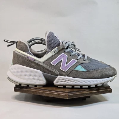 New Balance 574 Sport Shoes Womens Size 10.5 Gray Purple Fresh Foam Suede WS574 - Image 1 of 4
