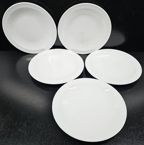 5 Corning White Narrow Rim Bread Plates Set Vintage Centura Table Dish Retro Lot - Picture 1 of 24