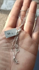 New Sterling Silver Figaro Gemporia Necklace 18" 2.7g R99 - Picture 1 of 3