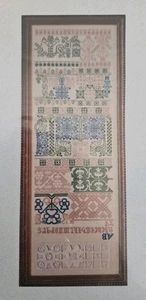 The Essamplaire BAND SAMPLER ~ ca. 1640 40ct Leinen Kreuzstich Set mit Seide - Bild 1 von 5