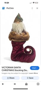 Calza natalizia vittoriana Babbo Natale Dan Dee da collezione a scelta RARA!! - Foto 1 di 6