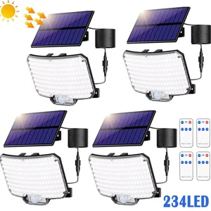 2-4PACK  LED Solar Power PIR Motion Sensor Light Outdoor Garden Fence Wall Lamp - Picture 1 of 15