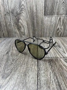 Vintage I SKI Pilotenbrille schwarz Made in Japan gelbe Gläser - Bild 1 von 9