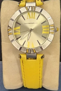 Isaac Mizrahi Live Watch Yellow Leather Band - Picture 1 of 4