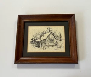 Pen And Ink Painting Drawing “Cooney Place” McLeod Silver City New Mexico VTG - Picture 1 of 11