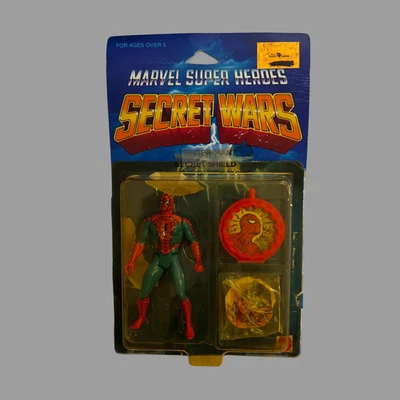 漫威超级英雄秘密战争蜘蛛侠雕像 1984 年卡上 — 第 1/2 张图片