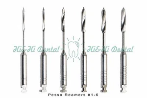 12Pcs S.Steel Dental Peeso Reamers + Gates Drills of L32mm #1-6 for Root Canal - Picture 1 of 6