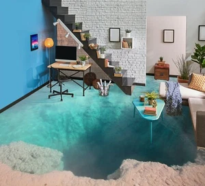 3D Deep Sea 54RAI32 Floor WallPaper Murals Wall Print Decal AJ WALL Fay - Picture 1 of 5