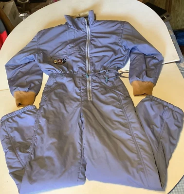 Women's Vintage Bogner Ski Snowsuit One Piece Size 10 Blue St Moritz Patch USA - Image 1 of 4