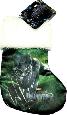 Mini Medias de Navidad satinadas de 8 pulgadas Marvel Avengers Black Panther - Nuevas con etiquetas Foto 1 de 3
