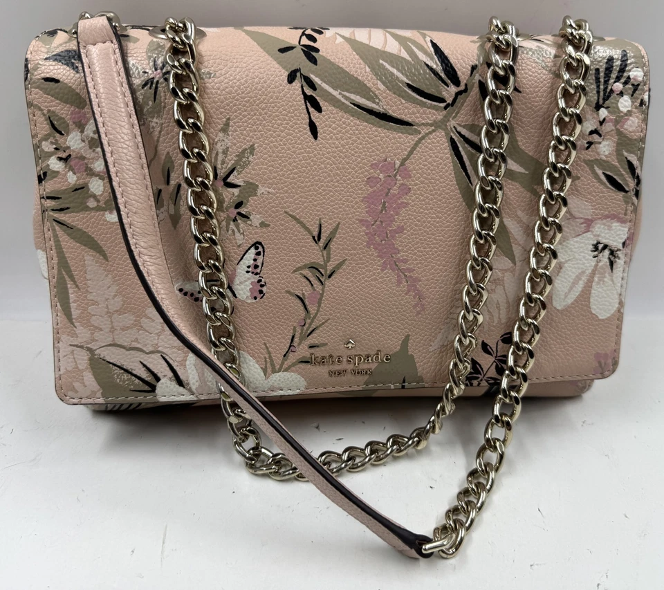 Bolsa de mão feminina Kate Spade Briar Lane botânica Emelyn couro rosa - Imagem 1 de 4