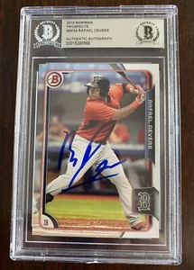 RAFAEL DEVERS Auto Signed 2015 Bowman Prospects rookie card Autograph Red Sox - Picture 1 of 2