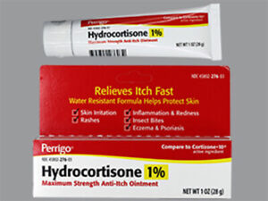 HYDROCORTISONE 1% OINTMENT 28GM PERRIGO  x  12 tubes