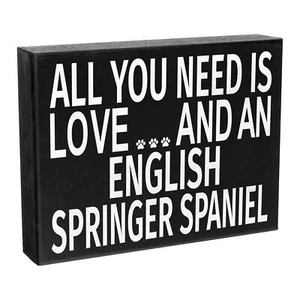 Letrero JennyGems Love and an English Springer Spaniel, Springer Spaniel Inglés - Imagen 1 de 9