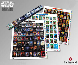 Star Wars Poster Playing Card Proof Sheets - Poker - Limited Edition CARTAMUNDI