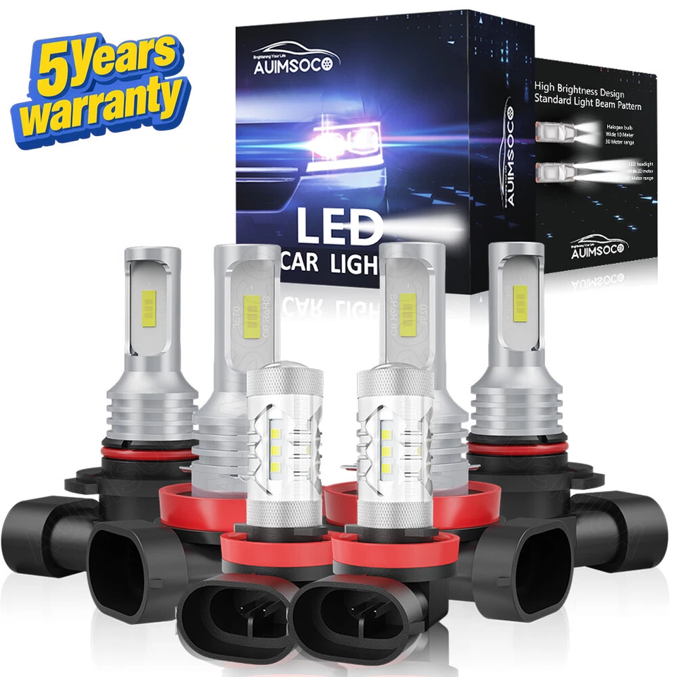 6 piezas faros antiniebla LED altos/bajos para Mitsubishi ASX 2013 2014 2015 Foto 1 de 4