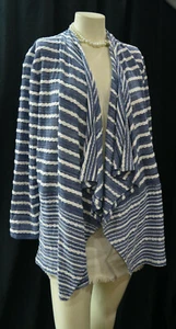 Chico's open layer top jacket shrug waterfall collar lagenlook boho SZ 1 M L NEW - Picture 1 of 7