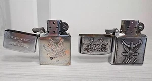 Vintage Lighters Star Kantai 2 pcs for Collection Lighters with a Hemp pattern - Picture 1 of 12