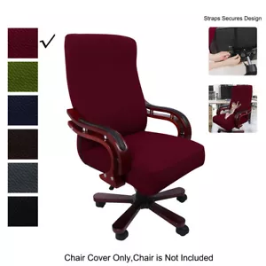 Stretch Waterproof Jacquard Office Chair Cover Swivel Chair Armchair Protector - Picture 1 of 8