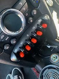 Fits Mini Cooper Red PVC Toggle Switch Covers x 10 R56 R58 R60 R61 JCW Interior - Afbeelding 1 van 3