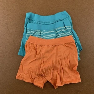 Hanes Toddler Boys Size 4T Orange Blue Cotton Boxer Brief Underwear 3 Pack New - Picture 1 of 3